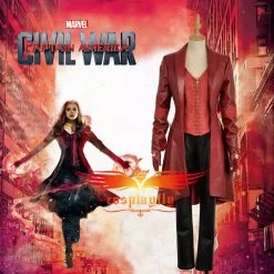 Cosplayfly Captain America 3: Civil War Avengers Wanda Maximoff Scarlet Witch Cosplay Costume