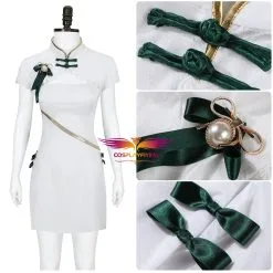 Cosplayfly 2020 Vocaloid Shaohua Ver Hatsune Miku White Short Cheongsam Cosplay Costume For Halloween Carnival -Pas Cher Cosplay Magasin 2020VocaloidShaohuaVerHatsuneMikuWhiteCheongsamCosplayCostumeforHalloweenCarnival 4 1400x