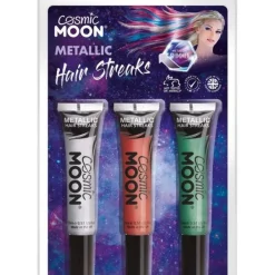 Smiffys 3 Colorations Mèches De Cheveux Métallique – Cosmic Moon