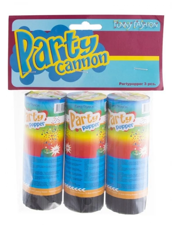 ESPA - Funny Fashion 3 Tireurs à Confettis - 11cm Multicolore 2 ESPA - Funny Fashion 3 Tireurs à Confettis - 11cm Multicolore – Image 2