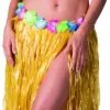 Jupe Hawaïenne Longue Jaune Adulte