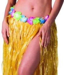 Jupe Hawaïenne Longue Jaune Adulte