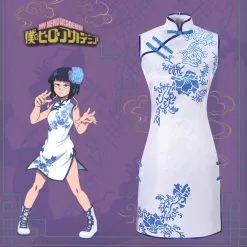 Cosplayfly Anime My Hero Academia/Boku No Hero Academia Jiro Kyoka Gongfu Cheongsam Cosplay Costume Custom Made Sexy Dress