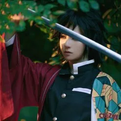 Cosplayfly Anime Demon Slayer :Kimetsu No Yaiba Tomioka Giyuu Black Cosplay Wig Cosplay For Boys Adult Men Halloween Carnival Party -Pas Cher Cosplay Magasin Anime Demon Slayer Kimetsu no Yaiba Tomioka Giyuu Black Cosplay Wig Cosplay for Boys Adult Men Halloween Carnival Party 4 1400x