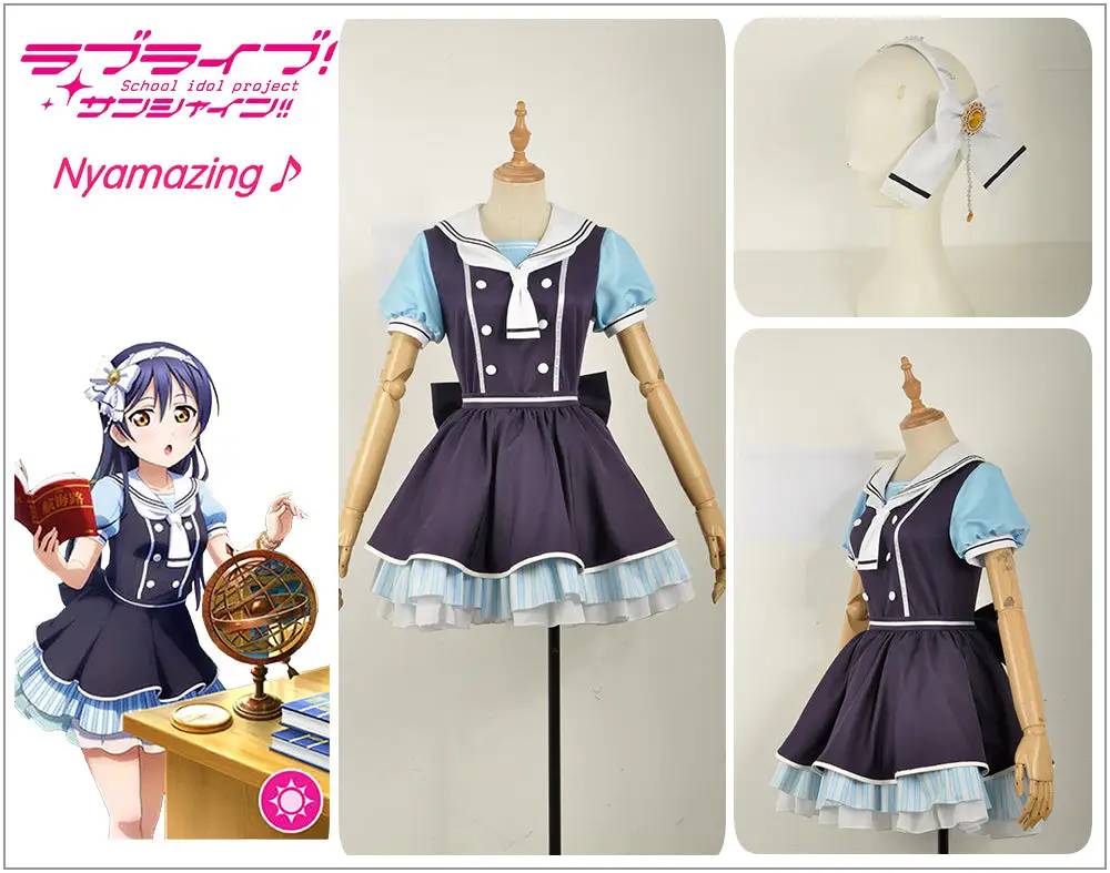 Cosplayfly Anime Love Live! Pirate Unawakened Sonada Umi Cosplay Costume Custom Made For Girls Adult Women Halloween Carnival Party Outfits 2 Cosplayfly Anime Love Live! Pirate Unawakened Sonada Umi Cosplay Costume Custom Made For Girls Adult Women Halloween Carnival Party Outfits – Image 2