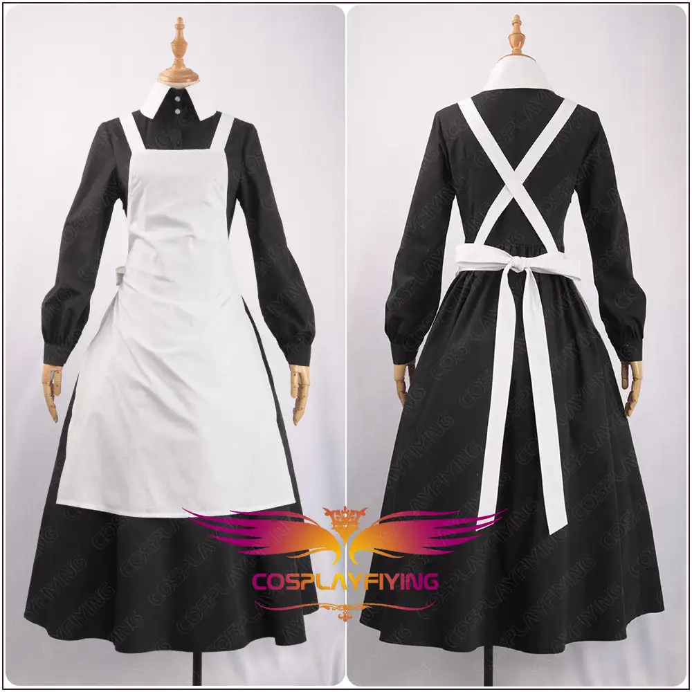 Cosplayfly Anime The Promised Neverland Mother Cosplay Costume Women Dress Gothic Dress Chef Maid Skirt For Party Girls Clothing – Image 3