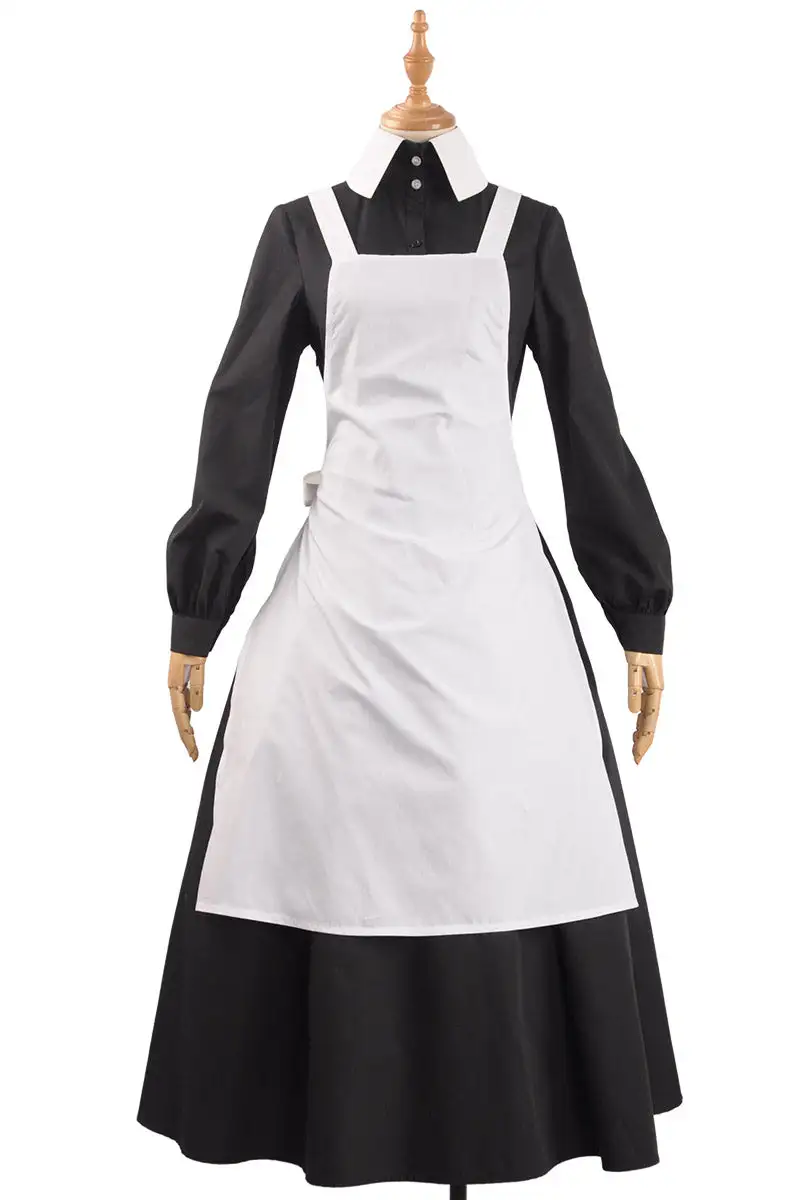 Cosplayfly Anime The Promised Neverland Mother Cosplay Costume Women Dress Gothic Dress Chef Maid Skirt For Party Girls Clothing – Image 9