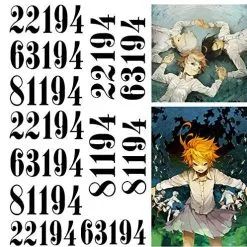 Cosplayfly Anime The Promised Neverland Tattoo Stickers Cosplay Props Accessories
