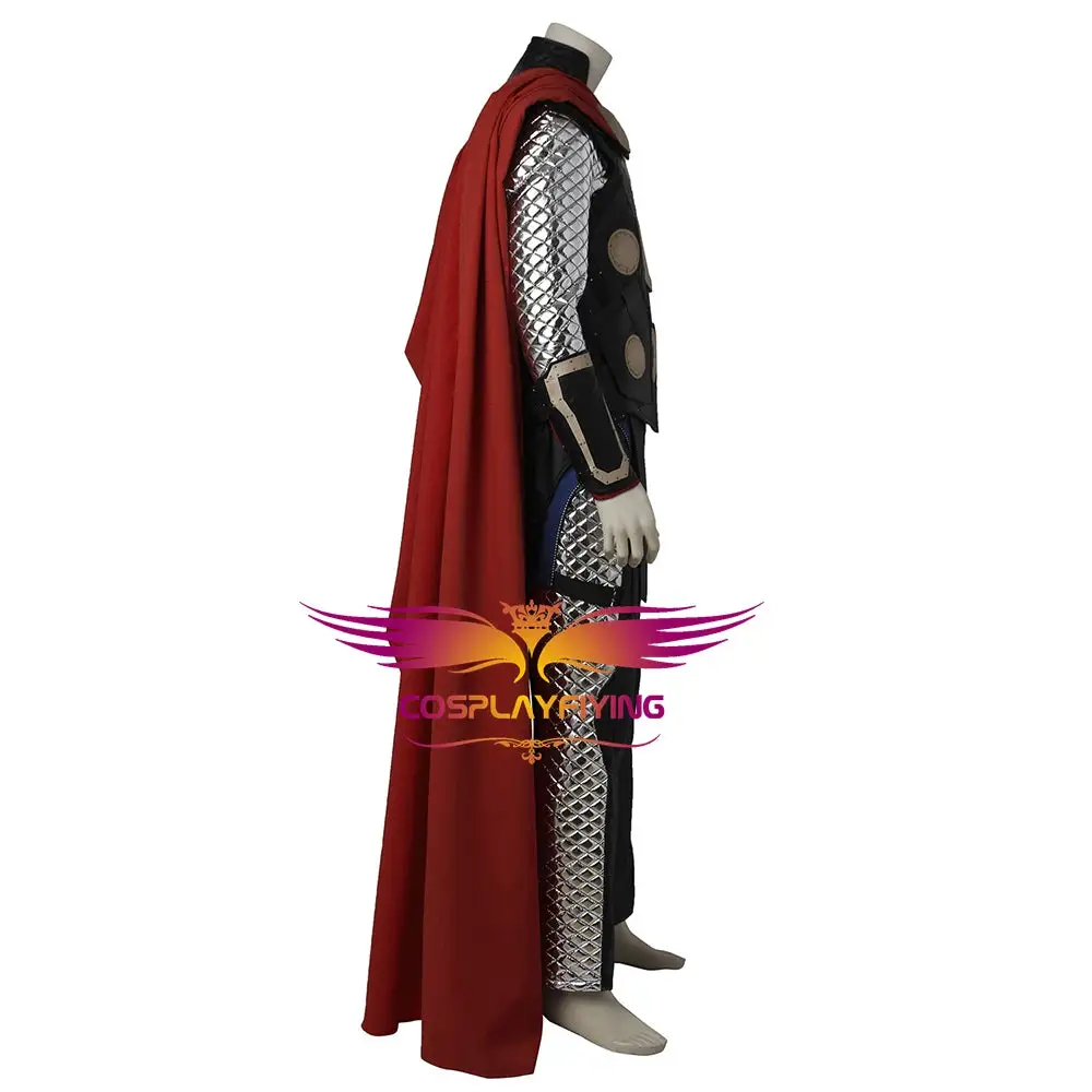 Cosplayfly Marvel Avengers 2 : Age Of Ultron Thor Son Of Odin Battle Suit With Cloak Cosplay Costume Full Set For Halloween Carnival – Image 8
