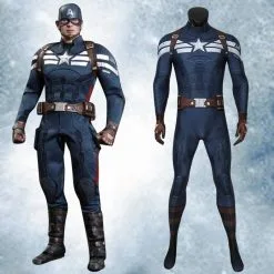 Cosplayfly Avengers Captain America: The Winter Soldier Steve Rogers Jumpsuit For Carnival Halloween
