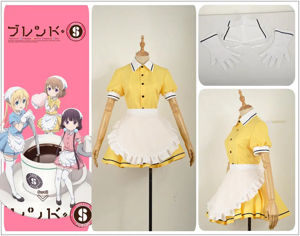 Cosplayfly Blend S Burendo Esu Mafuyu Hoshikawa Women Skirt Lady Apron Maid Servant Cosplay Costume 2 Cosplayfly Blend S Burendo Esu Mafuyu Hoshikawa Women Skirt Lady Apron Maid Servant Cosplay Costume – Image 2