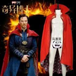 Cosplayfly Doctor Strange Steve Superhero Cosplay Costume Cape Only Red Cloak