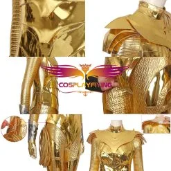 Cosplayfly DC 2020 Movie Wonder Woman 1984 Diana Prince Golden Battle Suit Cosplay Costume Halloween Carnival Version B -Pas Cher Cosplay Magasin DC2020MovieWonderWoman1984DianaPrinceGoldenBattleSuitCosplayCostumeHalloweenCarnivalVersionB 6 1400x