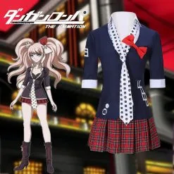 Cosplayfly Danganronpa Dangan Ronpa Enoshima Junko 8bit Tie Uniform Sailor Suit Cosplay Costume Halloween Carnival
