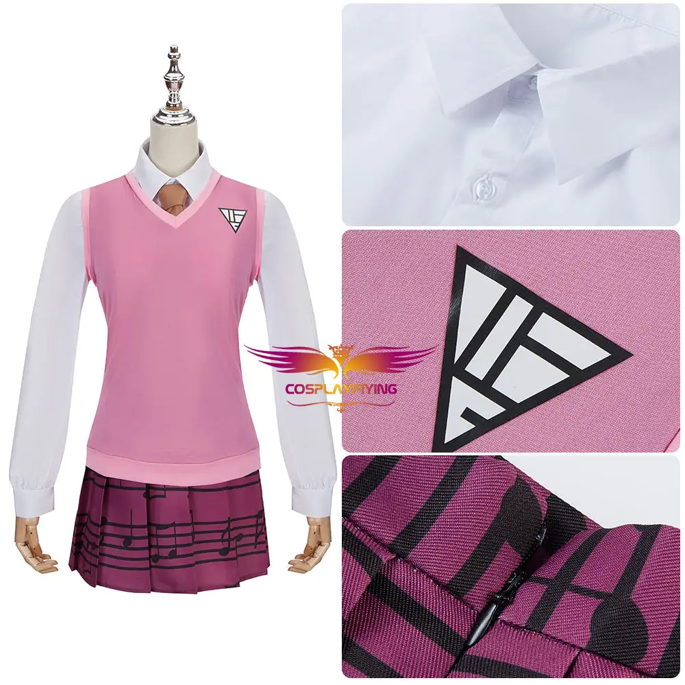 Cosplayfly Danganronpa V3 Kaede Akamatsu Cosplay Costume For Halloween Carnival 3 Cosplayfly Danganronpa V3 Kaede Akamatsu Cosplay Costume For Halloween Carnival – Image 3