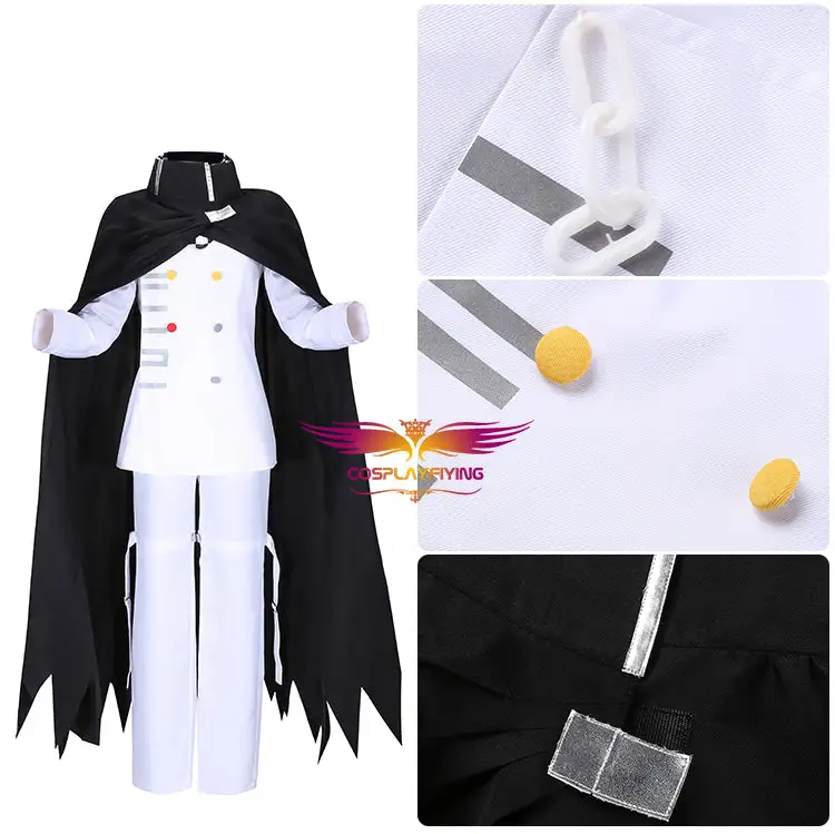 Cosplayfly Danganronpa V3: Killing Harmony Ouma Kokichi Cosplay Costume White Uniform With Cloak 4 Cosplayfly Danganronpa V3: Killing Harmony Ouma Kokichi Cosplay Costume White Uniform With Cloak – Image 4
