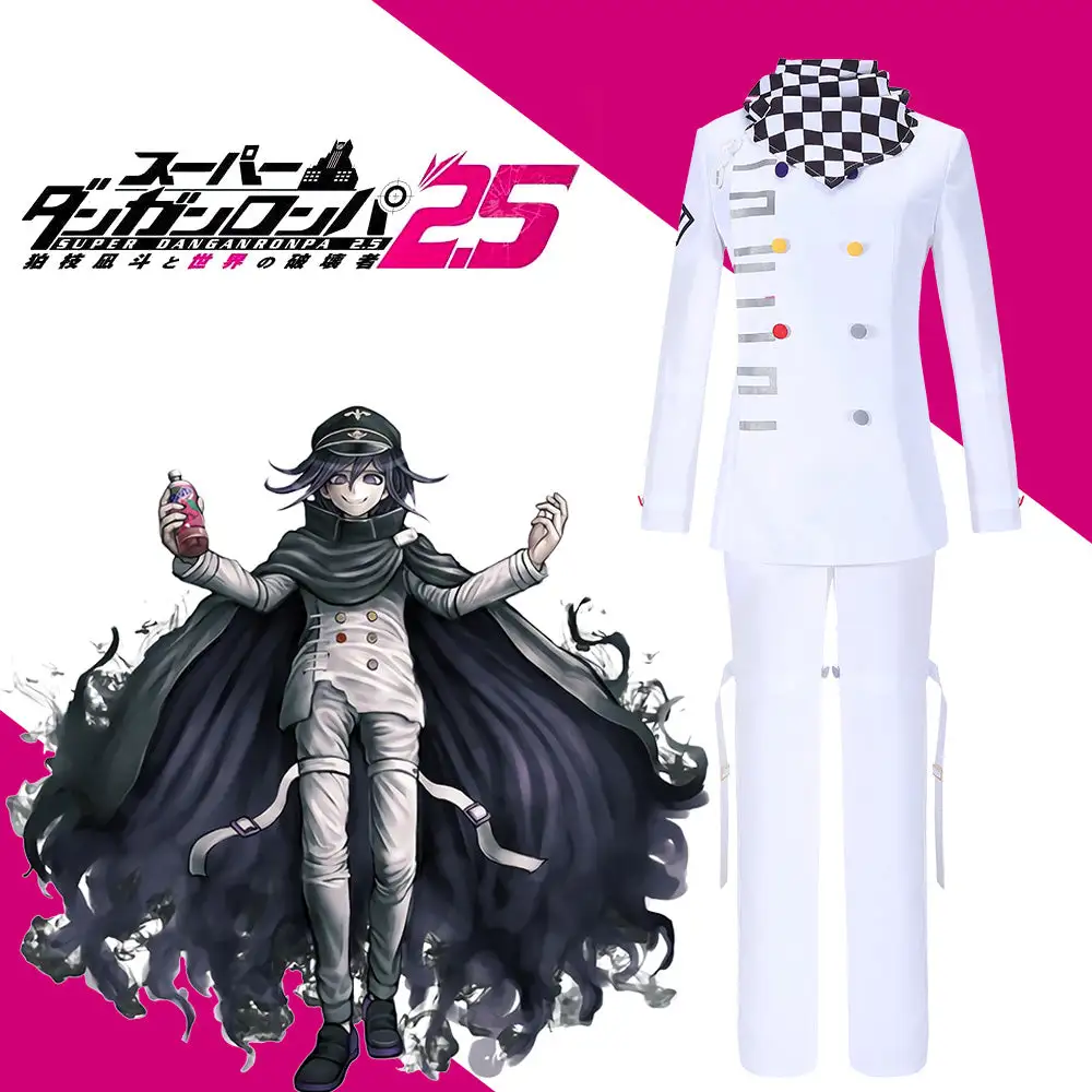 Cosplayfly Danganronpa V3: Killing Harmony Ouma Kokichi Danganronpa Cosplay Costume Super DanganRonpa White Uniform 1 Cosplayfly Danganronpa V3: Killing Harmony Ouma Kokichi Danganronpa Cosplay Costume Super DanganRonpa White Uniform