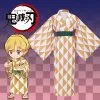 Cosplayfly Demon Slayer: Kimetsu No Yaiba Agatsuma Zenitsu Summer Kimono Cosplay Costume Halloween Carnival Party