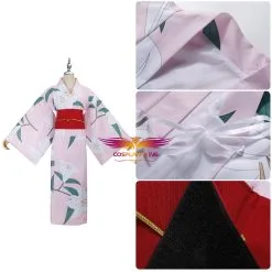 Cosplayfly Demon Slayer: Kimetsu No Yaiba Kamado Nezuko Summer Pink Flower Printed Kimono Cosplay Costume Halloween Carnival -Pas Cher Cosplay Magasin DemonSlayerKimetsunoYaibaKamadoNezukoSummerPinkFlowerPrintedKimonoCosplayCostumeHalloweenCarnival 3 1400x