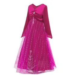Cosplayfly 2019 New Disney Anime Movie Frozen 2 Princess Elsa Child Version Rose Red Cosplay Costume Kids Dress For Halloween Carnival Party -Pas Cher Cosplay Magasin E0963 5 1400x