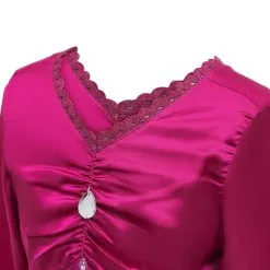 Cosplayfly 2019 New Disney Anime Movie Frozen 2 Princess Elsa Child Version Rose Red Cosplay Costume Kids Dress For Halloween Carnival Party -Pas Cher Cosplay Magasin E0963 6 1400x