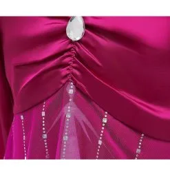Cosplayfly 2019 New Disney Anime Movie Frozen 2 Princess Elsa Child Version Rose Red Cosplay Costume Kids Dress For Halloween Carnival Party -Pas Cher Cosplay Magasin E0963 7 1400x