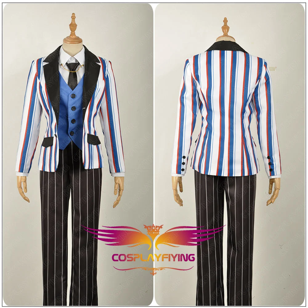 Cosplayfly FATE/Apocrypha Fate Grand Order Henry Jekyll Cosplay Costume Custom Men Plaid Suit Pants Uniform Long Sleeve Clothing Vest Tie – Image 3