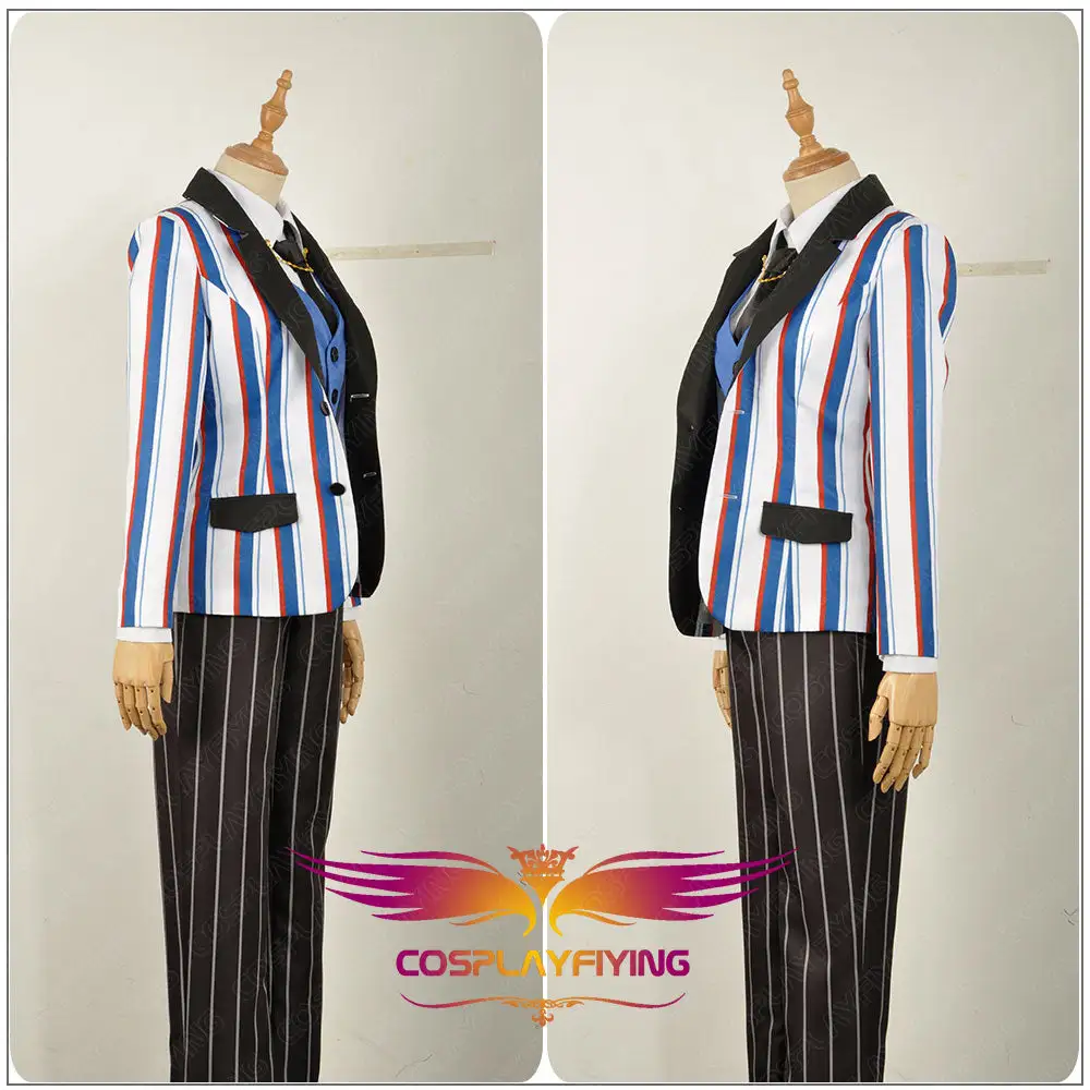 Cosplayfly FATE/Apocrypha Fate Grand Order Henry Jekyll Cosplay Costume Custom Men Plaid Suit Pants Uniform Long Sleeve Clothing Vest Tie – Image 4