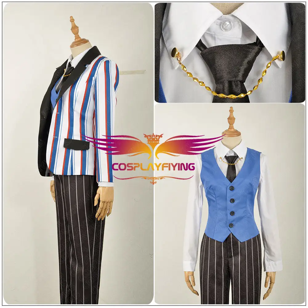 Cosplayfly FATE/Apocrypha Fate Grand Order Henry Jekyll Cosplay Costume Custom Men Plaid Suit Pants Uniform Long Sleeve Clothing Vest Tie – Image 5