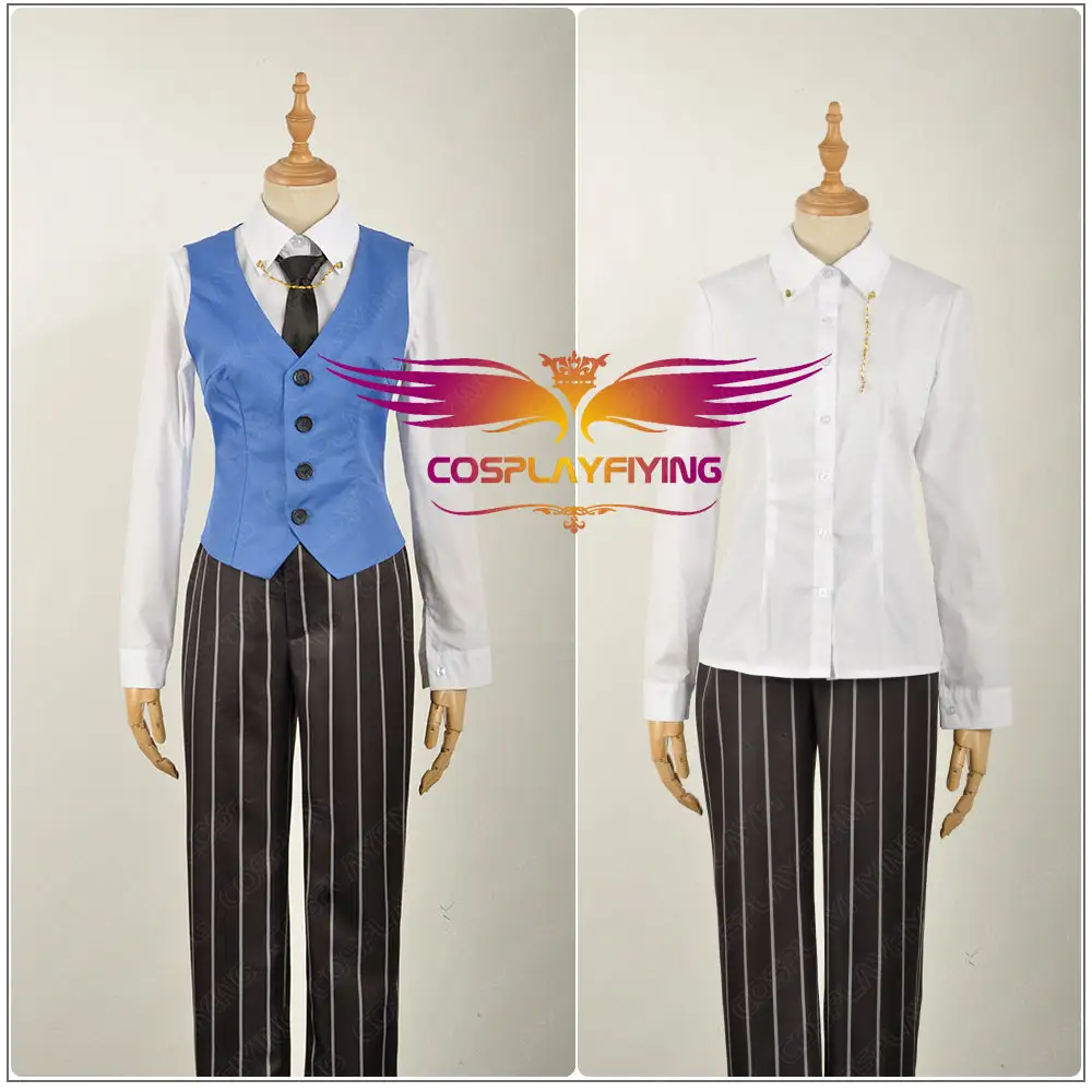 Cosplayfly FATE/Apocrypha Fate Grand Order Henry Jekyll Cosplay Costume Custom Men Plaid Suit Pants Uniform Long Sleeve Clothing Vest Tie – Image 7