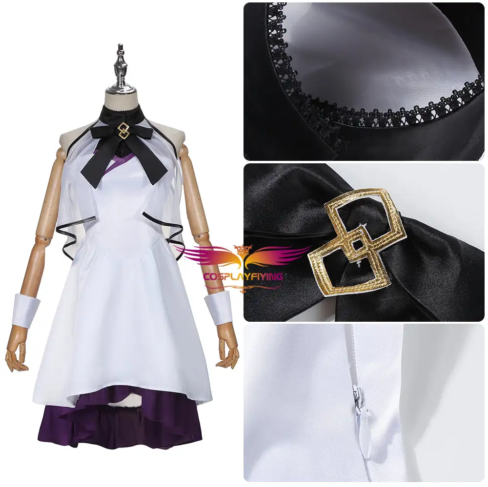 Cosplayfly FGO 5th Anniversary Project Under The Same Sky Mash Kyrielight White Dress Cosplay Costume Halloween Carnival 4 Cosplayfly FGO 5th Anniversary Project Under The Same Sky Mash Kyrielight White Dress Cosplay Costume Halloween Carnival – Image 4