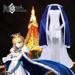 Cosplayfly FGO Fate/Grand Order Under The Same Sky Altria Pendragon Saber Cosplay Costume Halloween Carnival