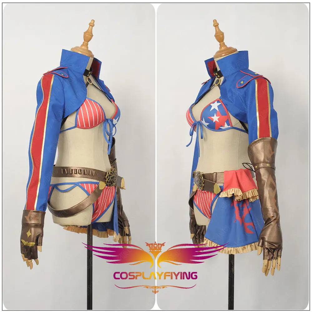 Cosplayfly FGO Miyamoto Musashi Swimsuit Cosplay Costume For Halloween Women Girls Sexy Swimwear Custom Made – Image 4