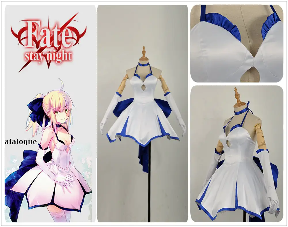 Cosplayfly Fate/Zero Fate/Stay Night Nero Saber Lily Blue Lily Type-moon 10th Anniversary Cosplay Costume 2 Cosplayfly Fate/Zero Fate/Stay Night Nero Saber Lily Blue Lily Type-moon 10th Anniversary Cosplay Costume – Image 2