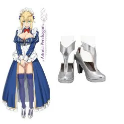 Cosplayfly Game Fate Grand Order FGO Arutoria Pendoragon Saber Alter Maid Cosplay Shoes Custom Made