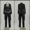 Cosplayfly Black Butler 2 Kuroshitsuji Sebastian Deacon Black Jacket Uniform Clothing Jacket Shirt Vest Pants Cosplay Costume