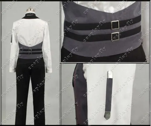 Cosplayfly Black Butler 2 Kuroshitsuji Sebastian Deacon Black Jacket Uniform Clothing Jacket Shirt Vest Pants Cosplay Costume 2 Cosplayfly Black Butler 2 Kuroshitsuji Sebastian Deacon Black Jacket Uniform Clothing Jacket Shirt Vest Pants Cosplay Costume – Image 2