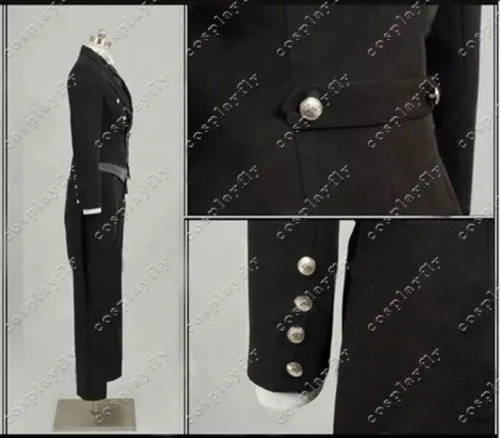 Cosplayfly Black Butler 2 Kuroshitsuji Sebastian Deacon Black Jacket Uniform Clothing Jacket Shirt Vest Pants Cosplay Costume 4 Cosplayfly Black Butler 2 Kuroshitsuji Sebastian Deacon Black Jacket Uniform Clothing Jacket Shirt Vest Pants Cosplay Costume – Image 4