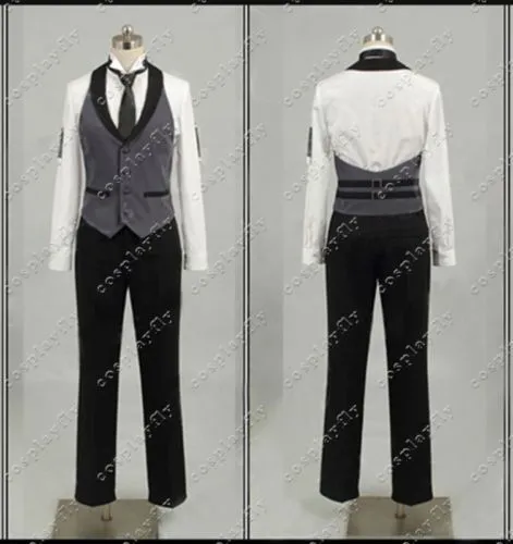 Cosplayfly Black Butler 2 Kuroshitsuji Sebastian Deacon Black Jacket Uniform Clothing Jacket Shirt Vest Pants Cosplay Costume 5 Cosplayfly Black Butler 2 Kuroshitsuji Sebastian Deacon Black Jacket Uniform Clothing Jacket Shirt Vest Pants Cosplay Costume – Image 5