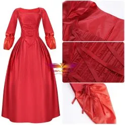 Cosplayfly Kids Version Hamilton Musical Maria Reynolds Red Stage Dress Cosplay Costume Carnival Halloween -Pas Cher Cosplay Magasin KidsVersionHamiltonMusicalMariaReynoldsRedStageDressCosplayCostumeCarnivalHalloween 3 1400x