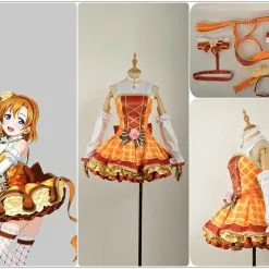 Cosplayfly Love Live Flowers Awakening Kousaka Honoka Dress Bouquet Cosplay Costume For Halloween Carnival