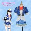 Cosplayfly LoveLive!SunShine!! Aqours Kurosawa Dia Stage Blue Dress Cosplay Costume