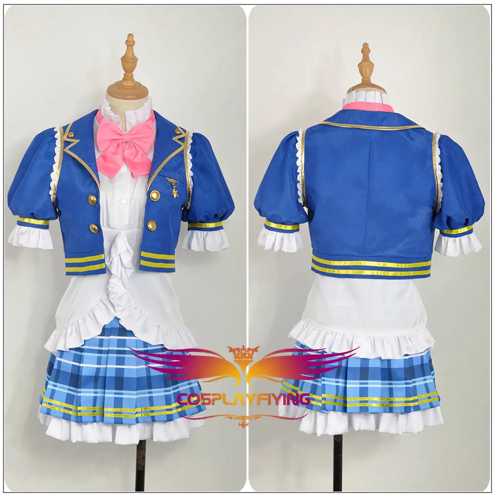 Cosplayfly LoveLive!SunShine!! Aqours Kurosawa Ruby Stage Blue Dress Cosplay Costume – Image 3