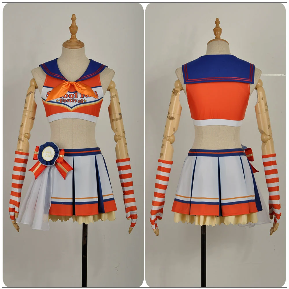 Cosplayfly LoveLive!SunShine!! Aqours Takami Chika Cheering Squad Cheer Team Cheerleaders Awakening Cosplay Costume 3 Cosplayfly LoveLive!SunShine!! Aqours Takami Chika Cheering Squad Cheer Team Cheerleaders Awakening Cosplay Costume – Image 3