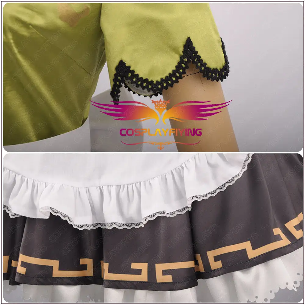 Cosplayfly LoveLive!SunShine!! Kunikida Hanamaru Stage Cheongsam Unawakened Maid Cosplay Costume – Image 7