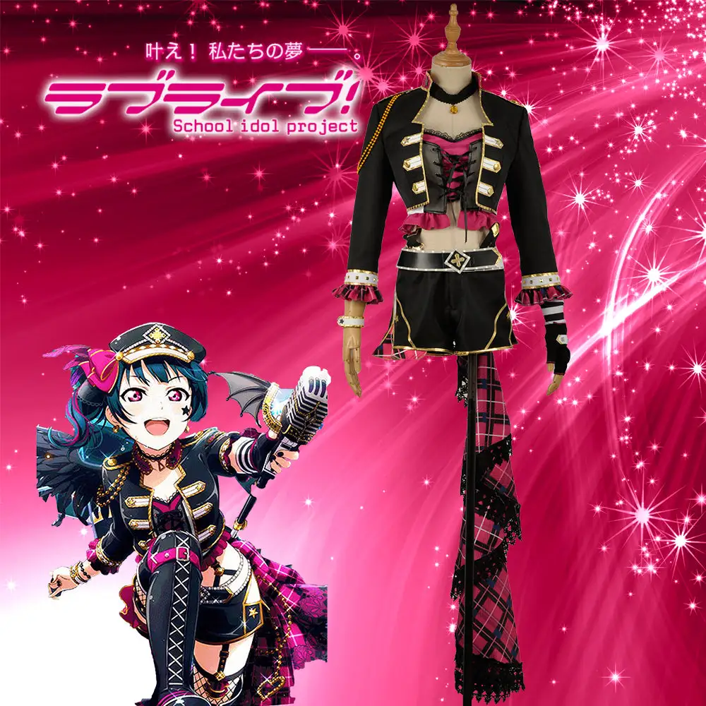 Cosplayfly LoveLive!SunShine!! Tsushima Yoshiko Rock Awakening Stage Uniform Cosplay Costume 1 Cosplayfly LoveLive!SunShine!! Tsushima Yoshiko Rock Awakening Stage Uniform Cosplay Costume