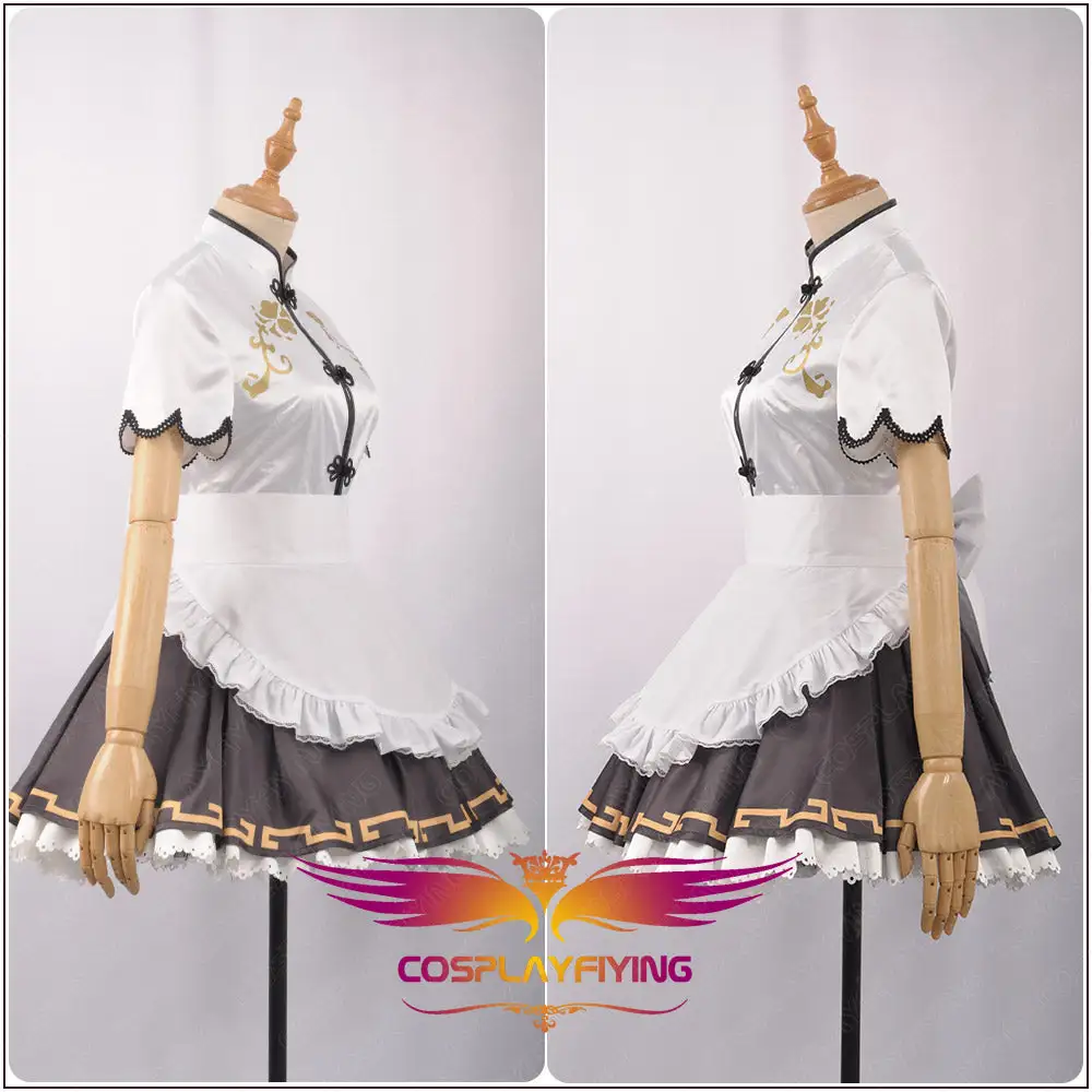 Cosplayfly LoveLive!SunShine!! Tsushima Yoshiko Stage Cheongsam Unawakened Maid Cosplay Costume – Image 4