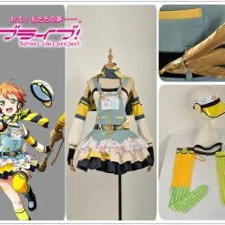 Cosplayfly Love Live! Hoshizora Rin Cos Awakening Crayon/Painter Cosplay Costume Party Dress