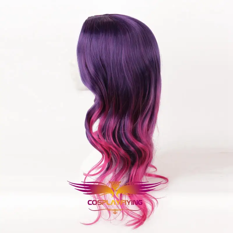 Cosplayfly Marvel Avengers: Infinity War Gamora Curly Gradient Purple Pink Cosplay Wig Cosplay Prop For Girls Adult Women Halloween Carnival Party 4 Cosplayfly Marvel Avengers: Infinity War Gamora Curly Gradient Purple Pink Cosplay Wig Cosplay Prop For Girls Adult Women Halloween Carnival Party – Image 4
