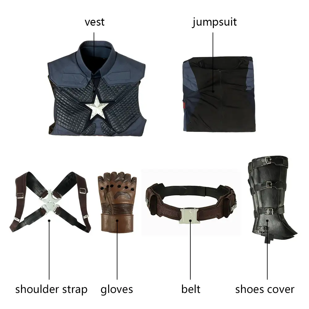 Cosplayfly Marvel Comics Avengers 4 Endgame Steven Rogers Captain America Cosplay Costume Version C For Halloween Carnival 5 Cosplayfly Marvel Comics Avengers 4 Endgame Steven Rogers Captain America Cosplay Costume Version C For Halloween Carnival – Image 5
